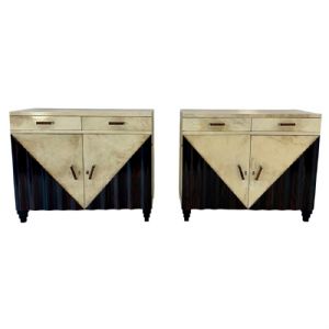 Pair of Italian Art Deco Twin Cabinets Attributed to Gaetano Borsani, 1930s